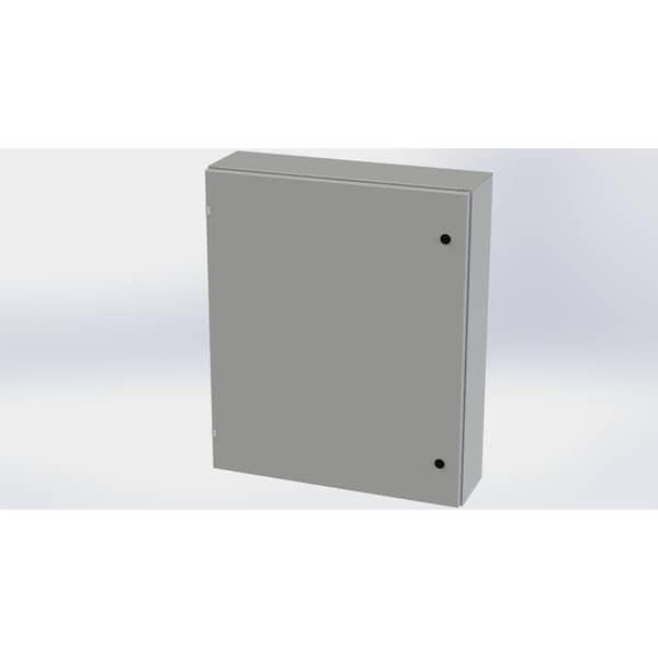 1/4 Turn Latch Electrical Enclosures, 36 in H, 8 in D, 30 in W, NEMA 3R, 4, 12, 13, Carbon Steel